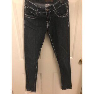 Free Culture Skinny Jeans Size 5 L 30” Embroidered Stitch